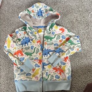 Mini Boden Multicolor Dinosaur Print Kids Hoodie 7-8y boys
